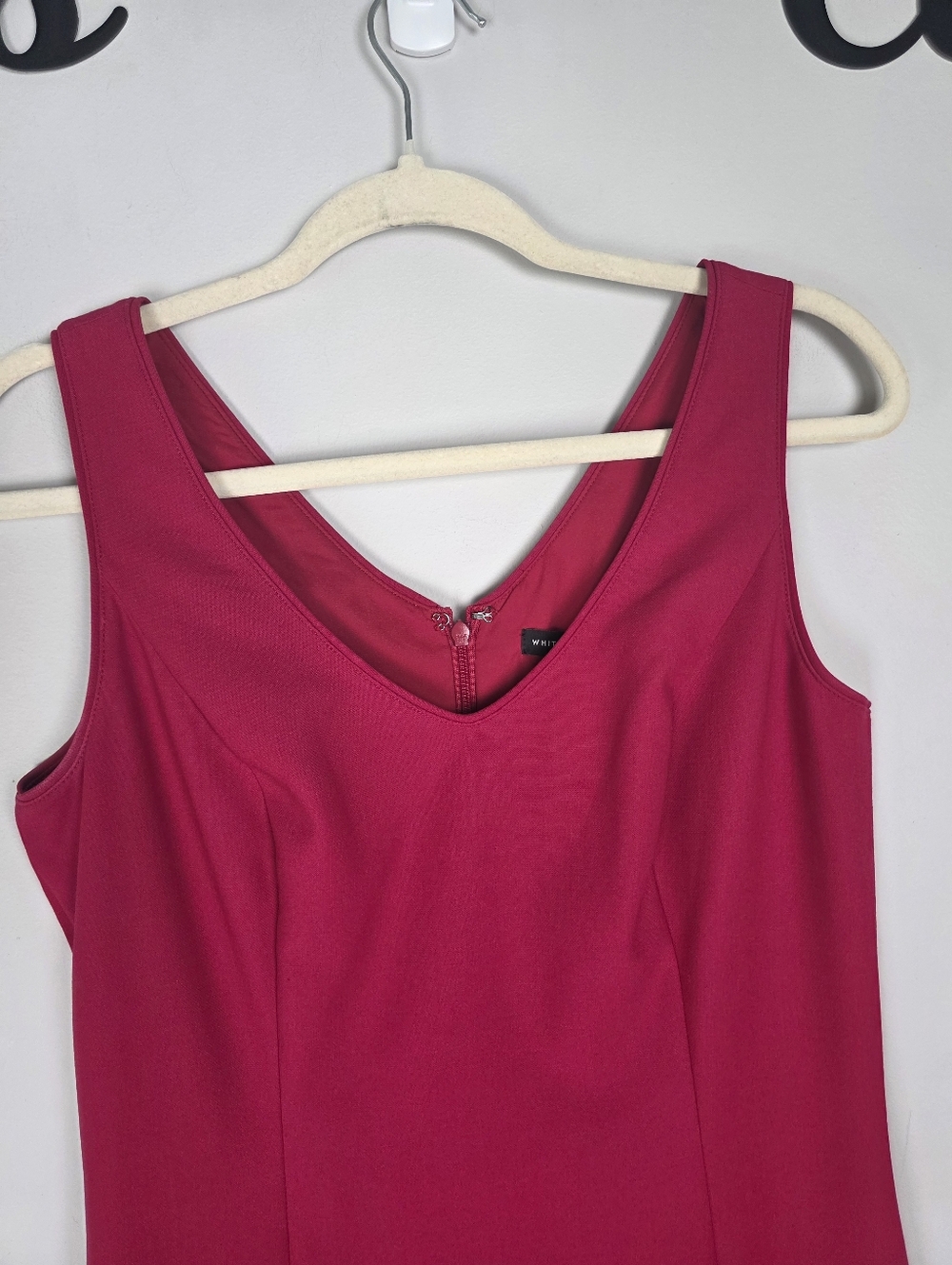 WHBM Dark Pink Sleeveless Stretch Career Church Dress Size 2 NWT - Picture 4 of 11